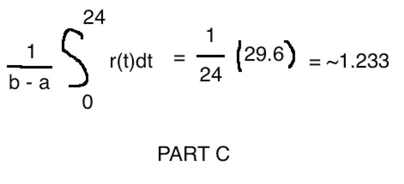 Can someone make sure that my answer is right? A. Width = (b – a)/n Width = (24 – 0)/3 Width-example-2