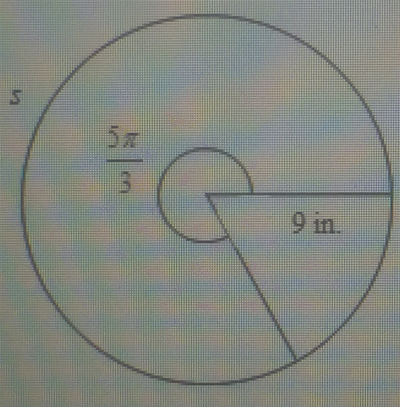 Have no idea how to find this help Use the given circle find the length s to the nearest-example-1