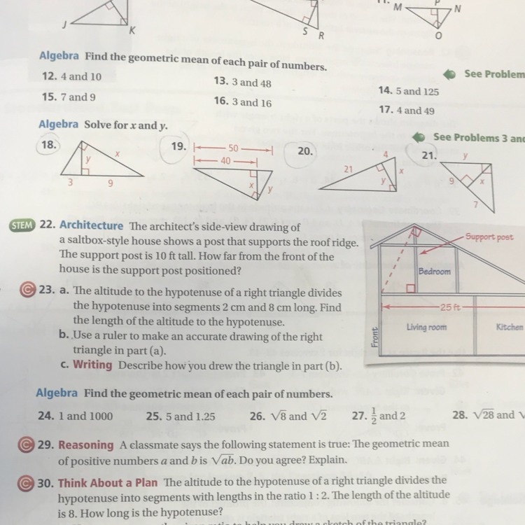 Someone please help me find x and y for problems #19 and 20!!! Please explain if you-example-1