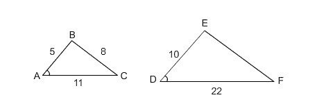 Given ABC is similar to DEF and BC = 8, what is the value of EF?-example-1