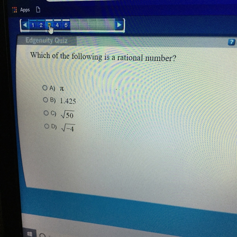 Which of the following is a rational number?-example-1