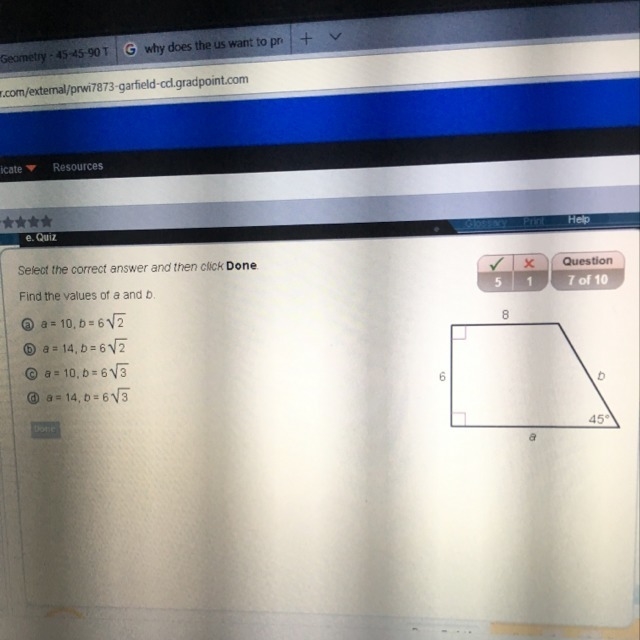 Find the value of a and b-example-1