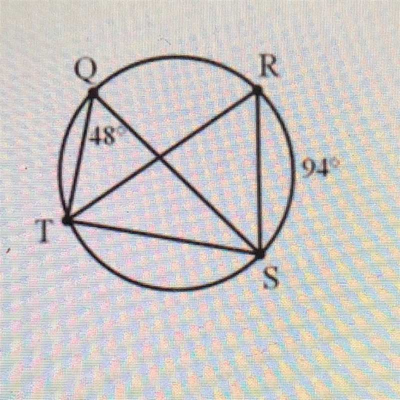 What is the measure of RST ? A. 94 B. 210 C. 170 D. 190-example-1