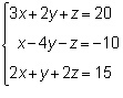 What is the solution to the following system? (2, 3, 4) (4, 3, –2) (4, 3, 2) (6, 7, –2)-example-1