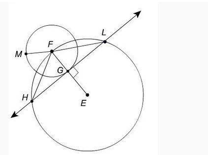 1. in the figure FL=5 and HL= 8 what is FM (hint Pythagorean theorem and radi of circles-example-1