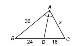 Solve for x. Show the equation you used and your work. Question 2 options:-example-1