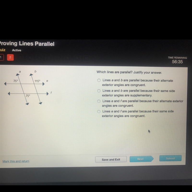 Which lines are parallel to each other-example-1