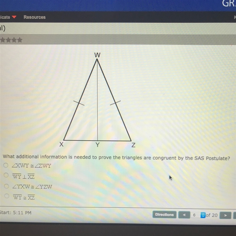 What additional information is needed to prove the triangles are congruent by the-example-1