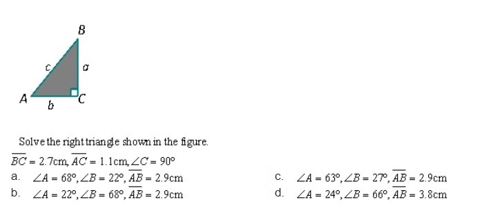 Solve the right triangle shown in the image below.-example-1