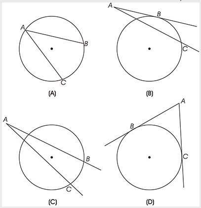 In which one of the above figures is AB = AC? A. Figure C B. Figure D C. Figure A-example-1