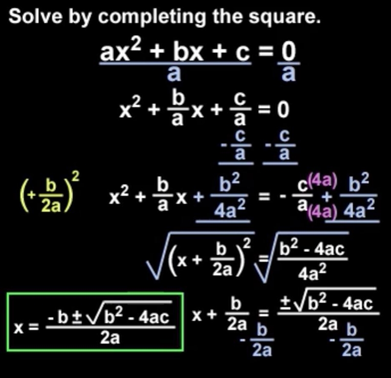 Solve for x, ax^2+bx+c=0-example-1