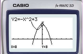 Which graph correctly solves the system of equations below? y = x2 + 2x + 3 y = −x-example-2