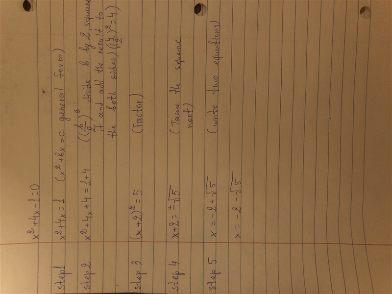 Solve by completing the square. a. x2 + 4x – 1 = 0 b. 2x2 + 16x + 2 = 0 Thank you-example-1