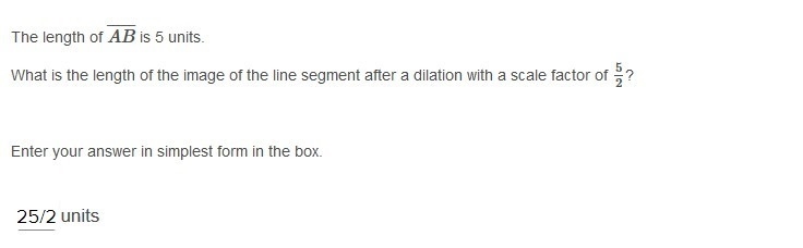 PLEASE HELP The length of AB¯¯¯¯¯ is 5 units. What is the length of the image of the-example-1