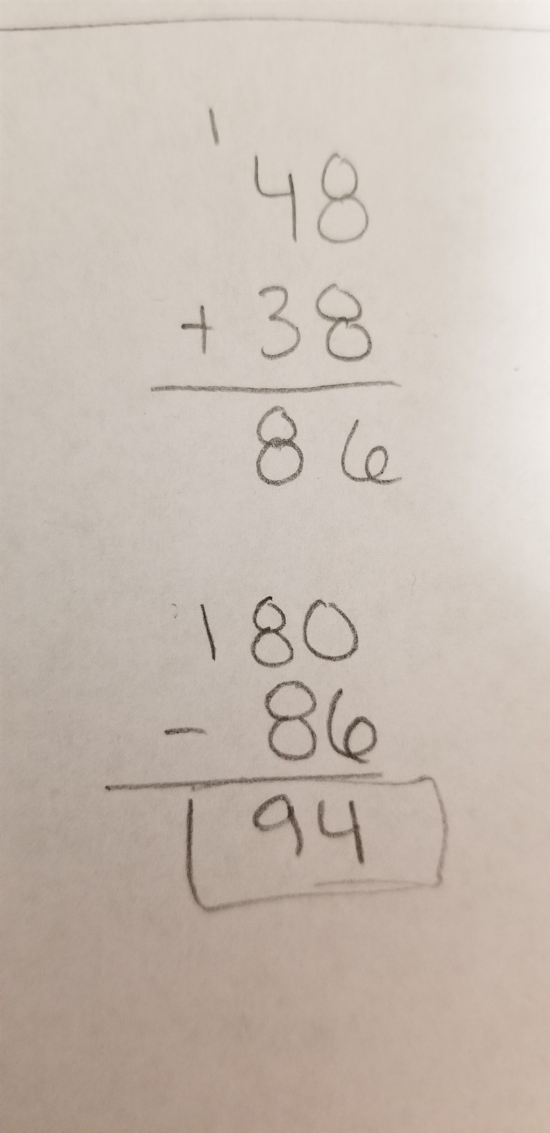 What is the value of x in triangle PQR below? 86 94 132 142-example-1