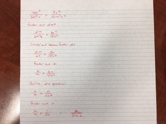 Simpliy completely 4m^3/3m^2n * 9n^2/30m^2n^2 2n / 3 m 2 m / 5 n 2 / 3 m n 2 5 m n-example-1