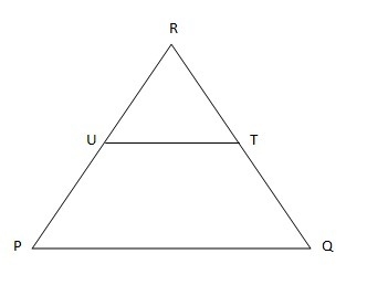 Points S,U, and T are the midpoints of the sides of PQR. Which statements are correct-example-1