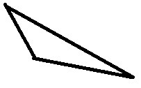 Using a straightedge, or using technology, sketch an obtuse, scalene triangle. Make-example-1