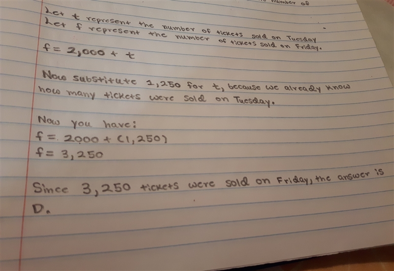 The number of tickets sold on Friday at a movie theater was 2,000 more than the number-example-1