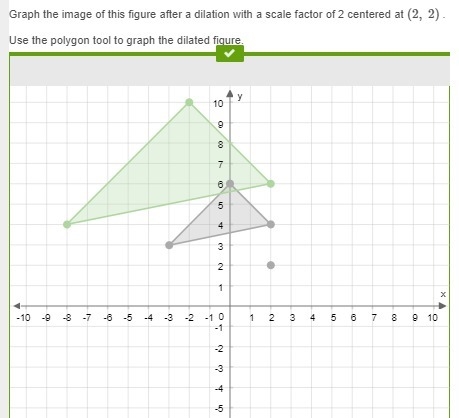 Graph the image of this figure after a dilation with a scale factor of 2 centered-example-1