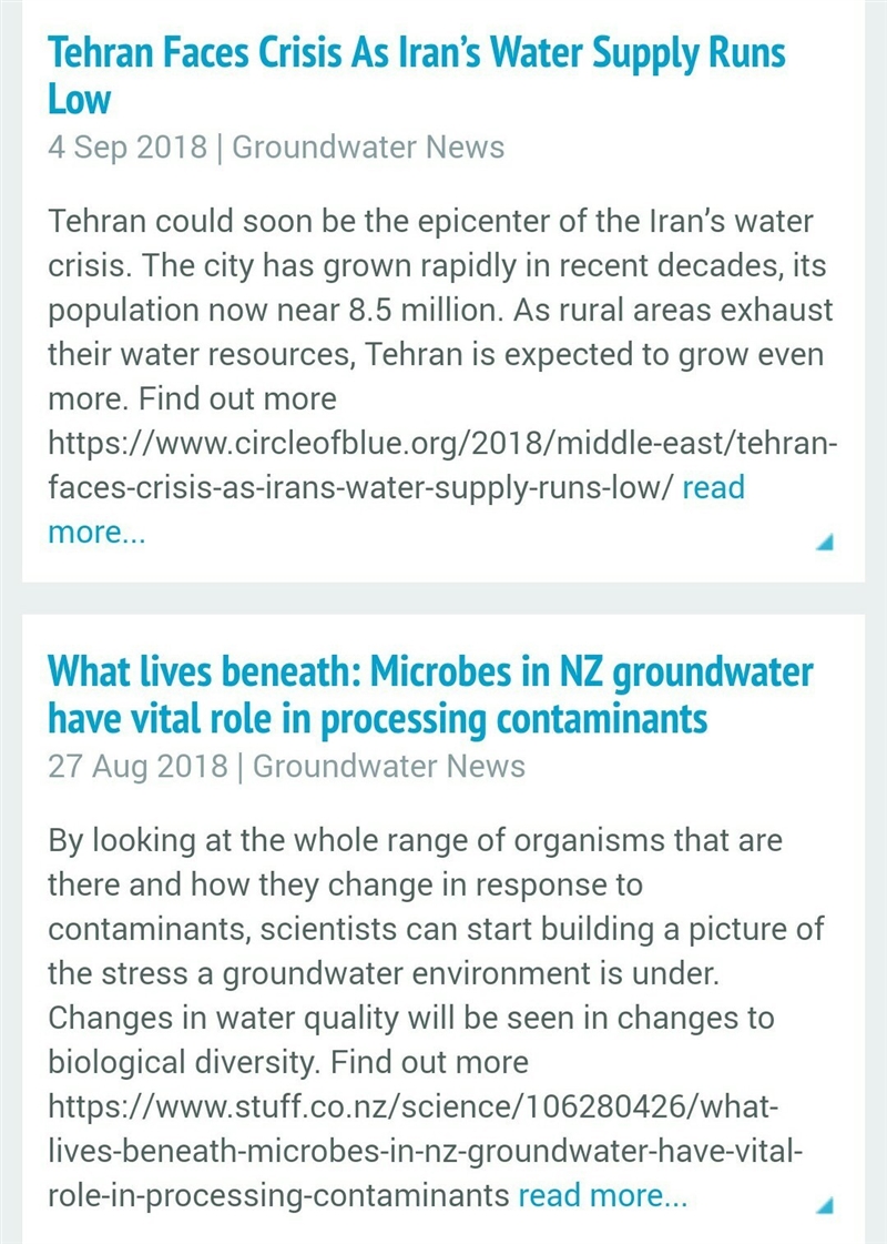 What is a current event related to groundwater? (any event that I can research and-example-5