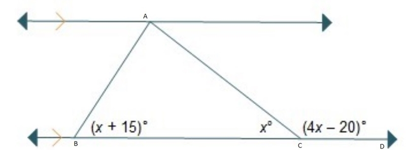 What is the value of x? x = 32 x = 36 x = 37 x = 40-example-1