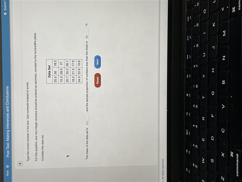 For this question, any non-integer answers should be entered as decimals, rounded-example-1