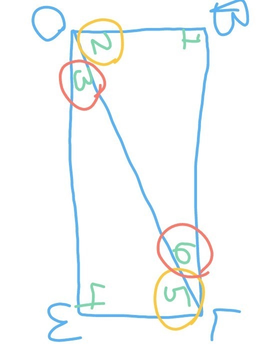 In rectangle BOWL with diagonal OL, which pair of angles is a pair of alternate interior-example-1