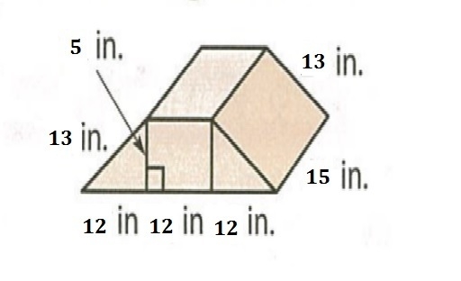 Eddie built the ramp shown to train his puppy to do tricks. The dimensions are 5 in-example-1