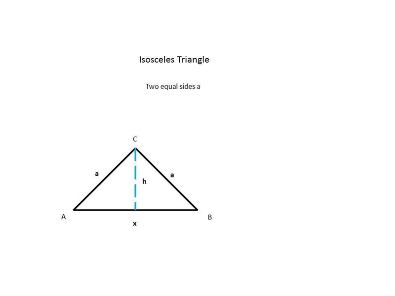 If two equal sides of an isosceles triangle have length a, find the length of the-example-1