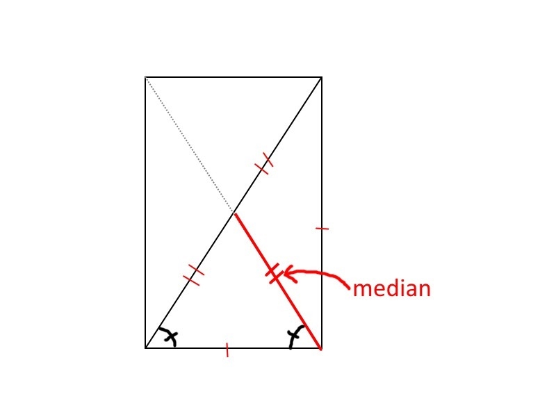 how do i solve problem a. and problem b? (using the pythagorean theorem). a. the median-example-1