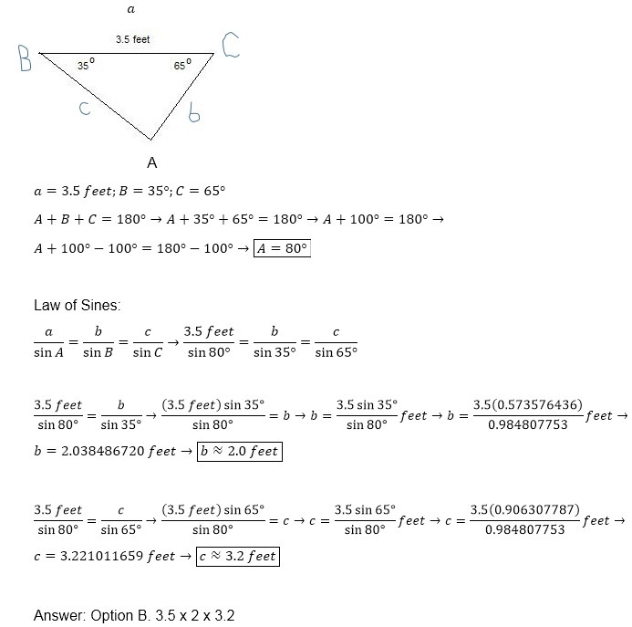 The owner of a Farmer’s Market wants to construct a triangular fruit stand in his-example-1