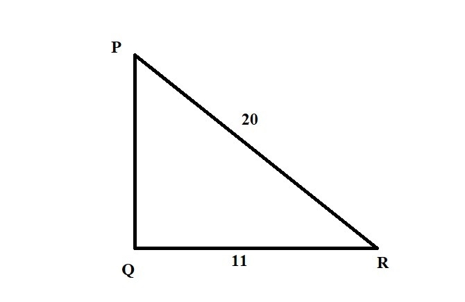 Given: PQ ⊥ QR , PR=20, SR=11, QS=5 Find: The value of PS.-example-1