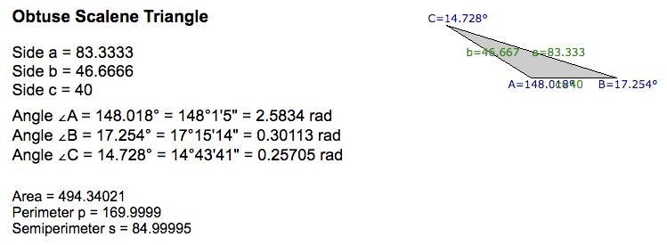 The perimeter of a triangle is 170 feet and the sides are in the ratio of 25:14:12. Find-example-1