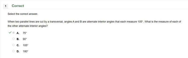 when two parallel lines are cut by a transversal, angles A and B are alternate interior-example-1