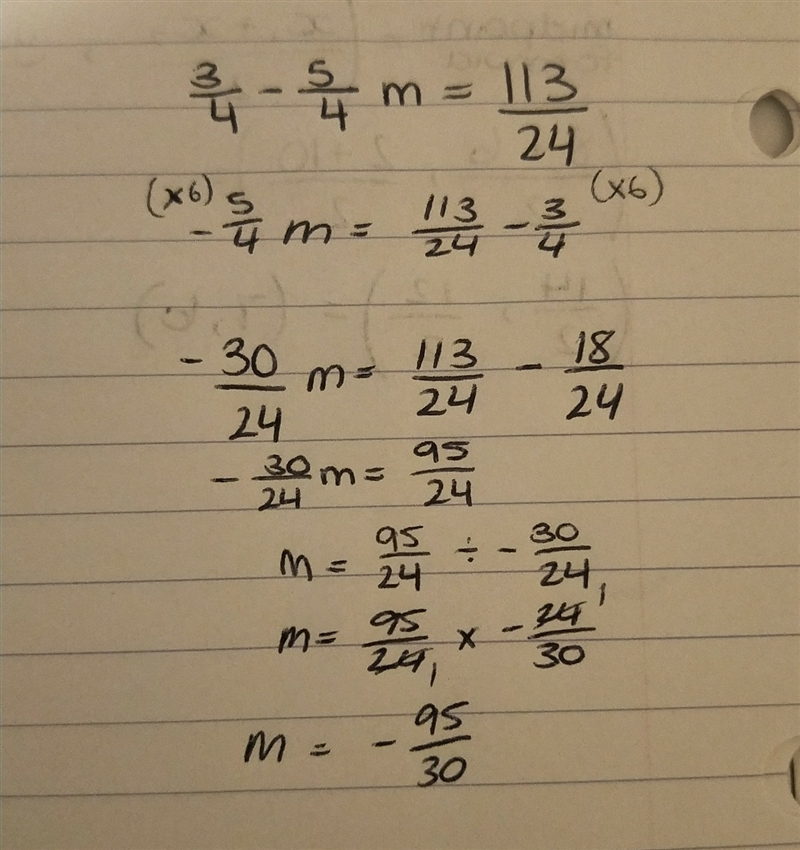 3/4-5/4m=113/24 please show work-example-1