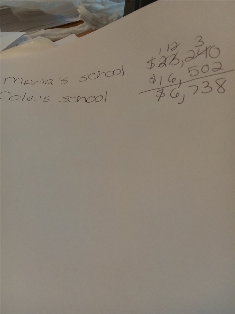 Maria's school raised 23,240 in magazine sales and Cole's school raised 16,502. About-example-1