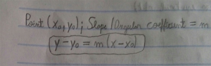 Write a point-slope equation for the line that has slope 5 and passes through the-example-1