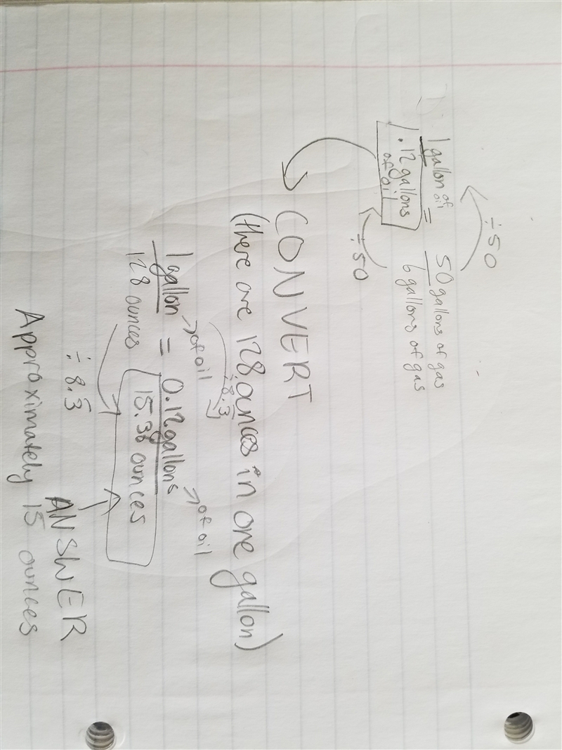 A small fishing boat's outboard motor requires a mixture of gasoline and oil for fuel-example-1