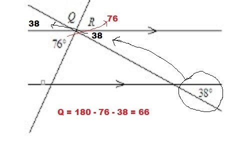 4. Find mQ A.) 76 B.) 104 C.) 66 D.) 114-example-1