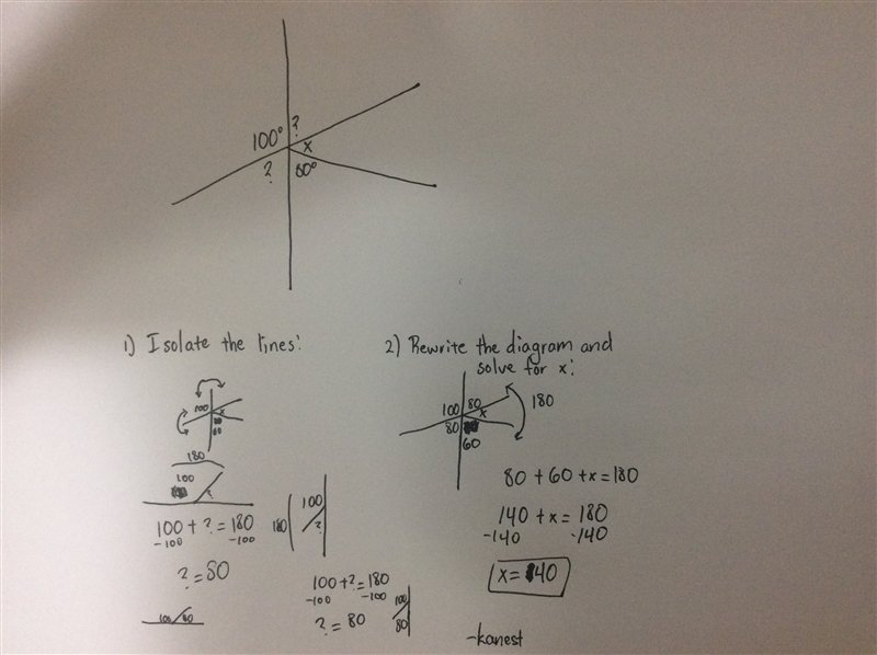 Write an equation that you can use to solve for x. Enter your answer in the box.-example-1