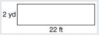 Find the area of the following rectangle in square feet. 44 ft 2 11 ft 2 14.7 ft 2 132 ft-example-1