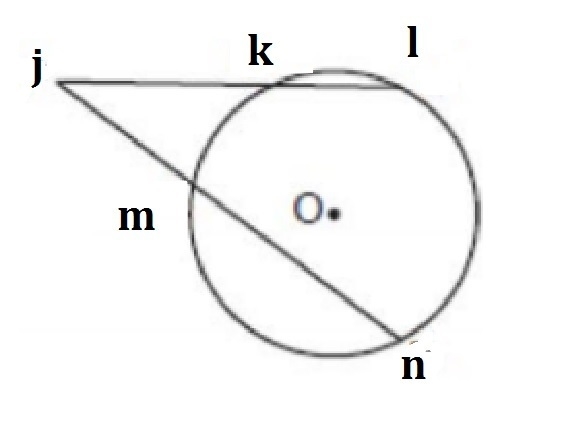 Secant jkl and jmn are drawn to circle o from an external point ,j. if jk=8,lk=4 and-example-1