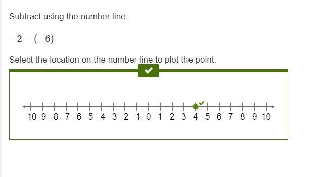 Subtract using the number line. −1/3− 1 2/3 Select the location on the number line-example-5