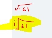 Square root of negative 61-example-1