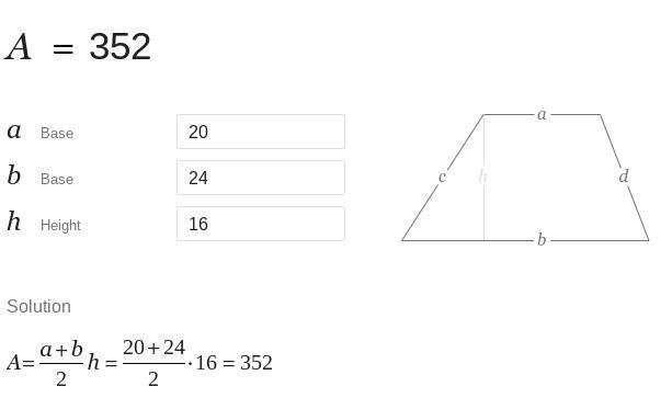 A wall shaped like a trapezoid needs to be painted. the height of the wall is 16 feet-example-1