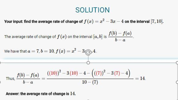 I WANT THE BEST ANSWER POSSIBLE-Let ​ f(x)=x2−3x−4​ . What is the average rate of-example-1