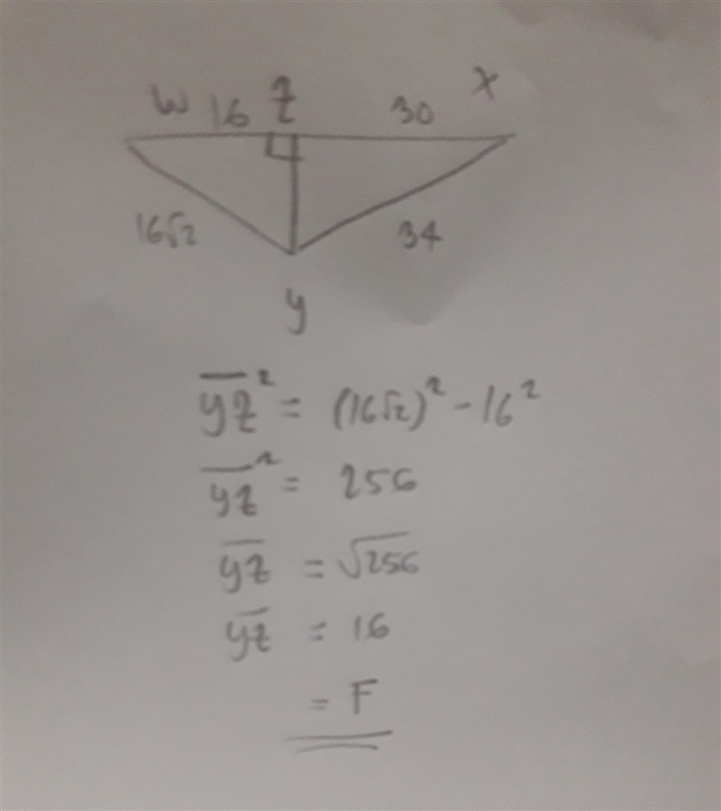 What is the distance from the point Y to WX in the figure below? PLEASE HELP ASAP-example-1