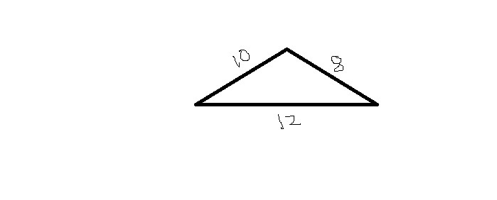 Heron’s formula: Area  Use the triangle pictured to calculate the following measurements-example-1