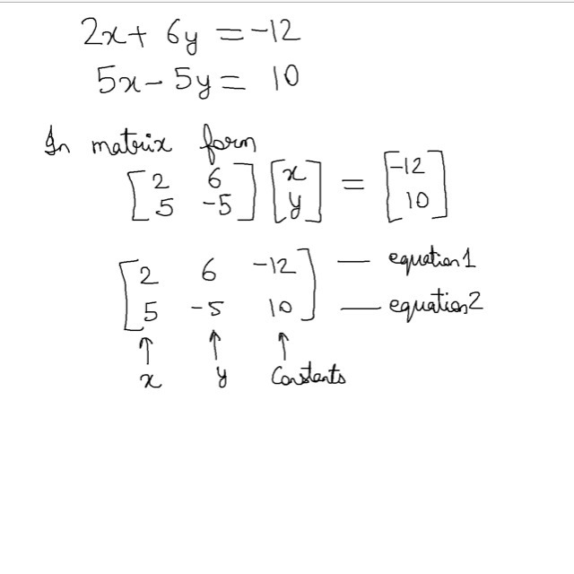 20 POINTS ! ! ! ! write a matrix to represent the following system-example-1